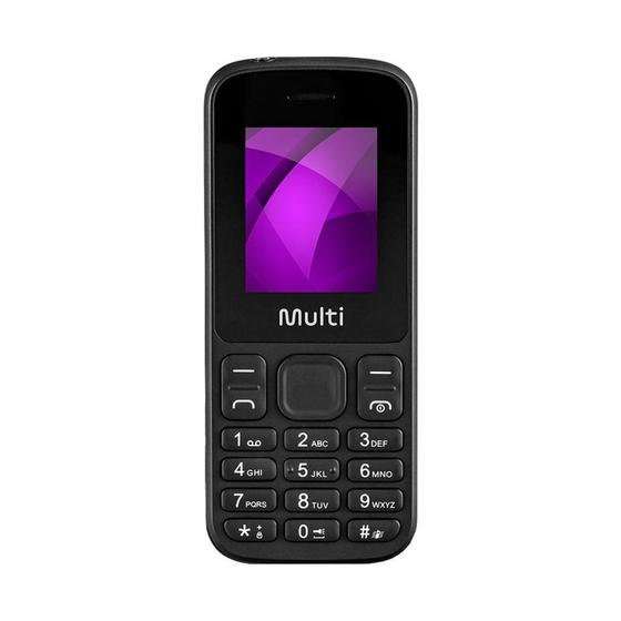 Celular Multilaser P9139 p/ Manuseio Idoso ou Trabalho, Radio FM, 4G, Desbloqueado, Cor Preto