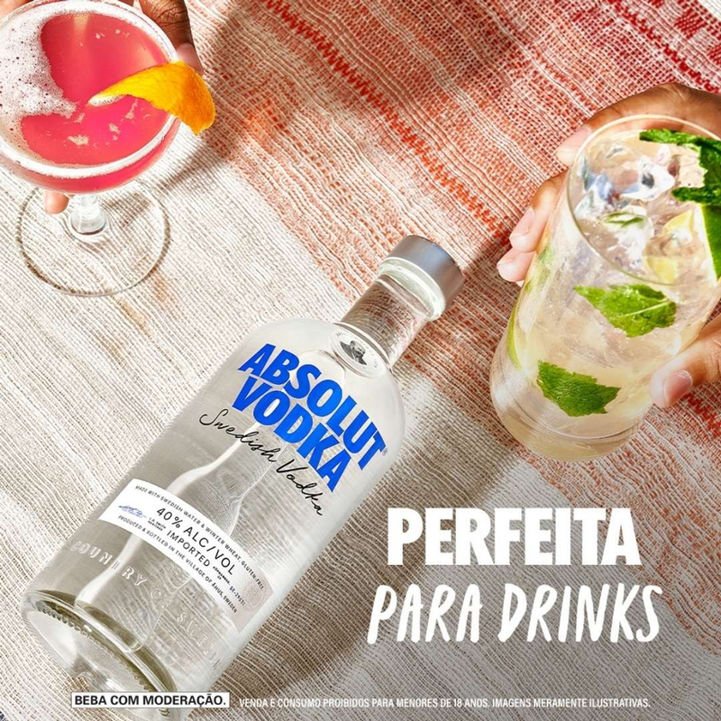 Vodka Absolut Importada 1 Litro Sabor Original