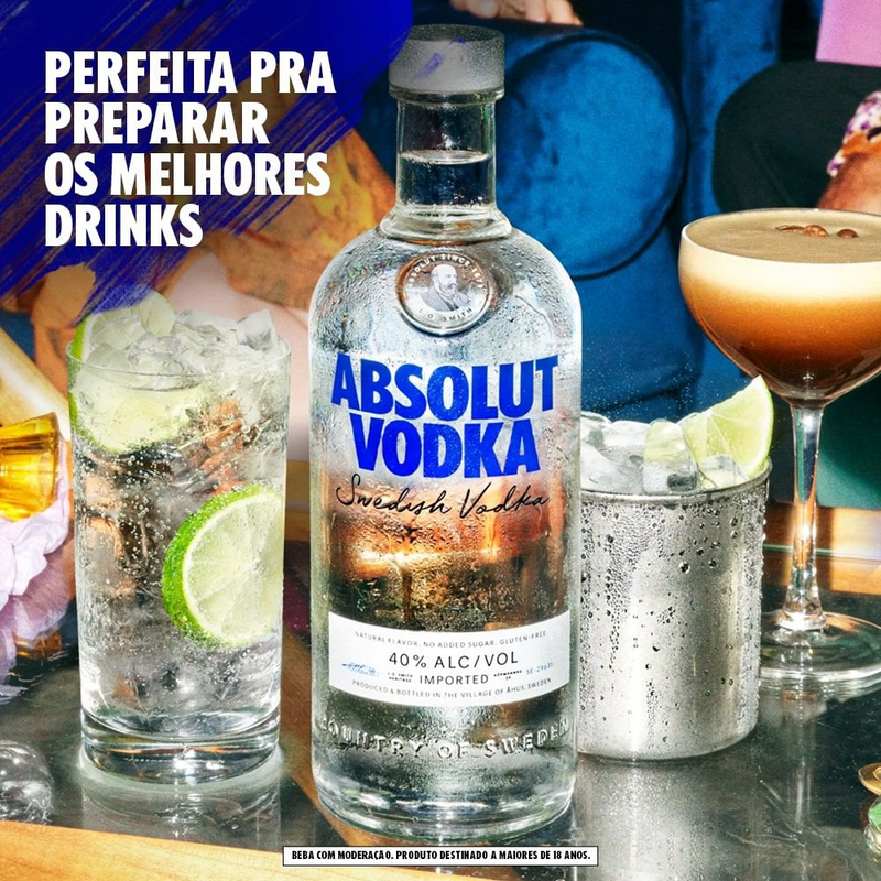 Vodka Absolut Importada 1 Litro Sabor Original