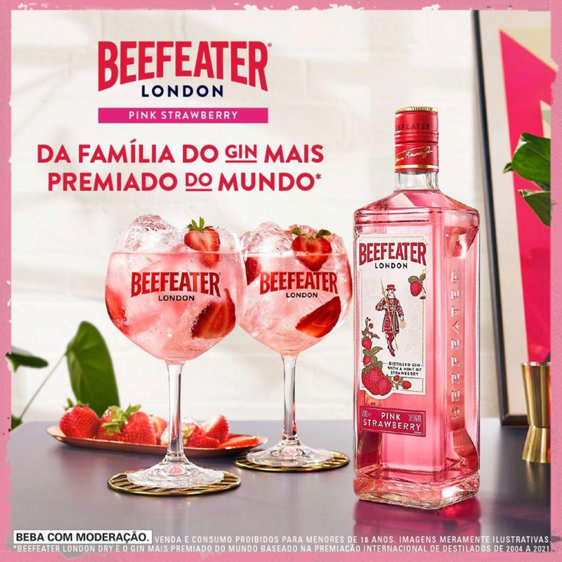 Gin Beefeater Pink Importado 750 ml Sabor morango