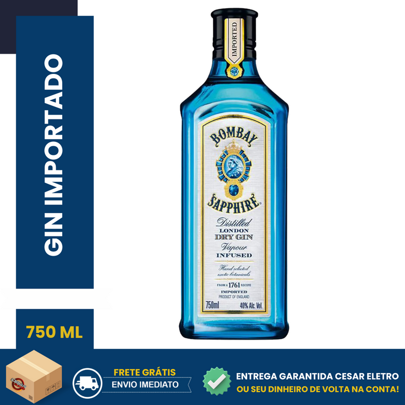 Gin Bombay Sapphire Importado 750 ml