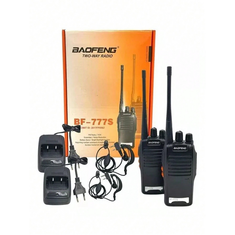 Par de Rádios Comunicador Baofeng WalkTalk BF-777S H-Maston