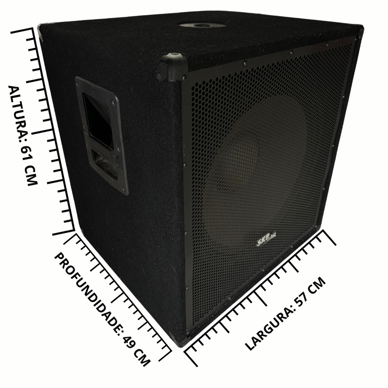 Caixa de Som Subwoofer 18 Passivo SKP Pro Audio Sk-118DJ 500W - Produto de Mostruario