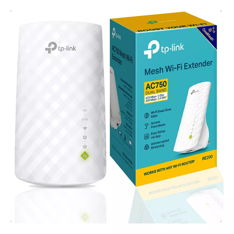 Repetidor Tp-Link Re200 AC750 Dual Band 2.4 Ghz e 5 Ghz